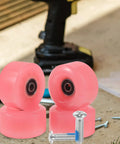 Top Six Piece Metal Roller Skate Stopper Screws Replacement Hardware Fix Kit For Skater Crews Ensuring Stable Braking Power Reliability When Riding Hard On Days Out Great Choice For Friends Or Kids Who Want Sick Skates For Street Or Sidewalk Use, pink skate wheels with metal screws