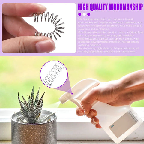 Hand holding durable metal spring from 240 Piece Stainless Steel Compression Springs Kit In 15 Sizes For Home And Workshop Repairs