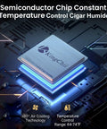 Semiconductor chip in Dual Function 26L Electric Cigar Humidor With Heating And Cooling technology detail view