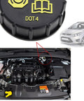 Brake Fluid Reservoir Cap and Anti Spill Cover for Ford Focus, Mondeo, C-Max, and S-Max, OE 1831528 BV612162AB