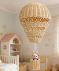 Rattan Woven Hot Air Balloon Wall Decor For Kids Room Cute Nursery Hanging Ornament Kid Approved Aesthetic Cozy Boho Style