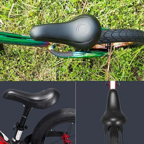 Replacement Kids Balance Bike Seat With 22.2mm Seatpost 19cm Length Black Padded Saddle For Comfy Rides On 12 To 14 Inch Bikes