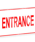 Clear Reflective Entrance Sign For Businesses, 8x12 Inch Rust Free Aluminum, Enter Here, Pre Drilled For Easy Mount, Weatherproof UV Protected Outdoor Sign That Grabs Attention And Directs Guests To The Correct Entry Point.