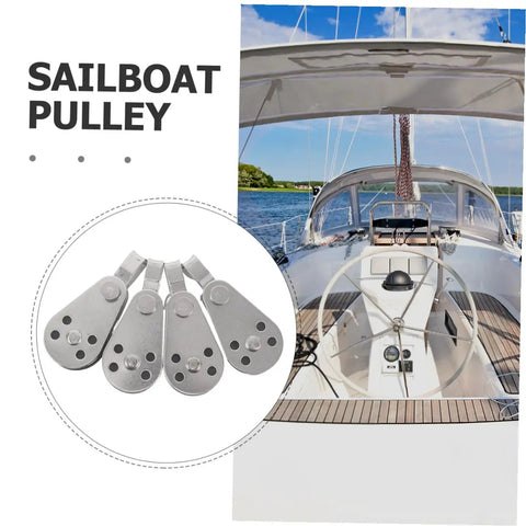 Stainless Steel Roller Wheel Pulleys Set 4 Pack Pro Grade Beefed Up Heavy Duty Cable Pulleys For Kayak Anchor Trolley Marine Rigging