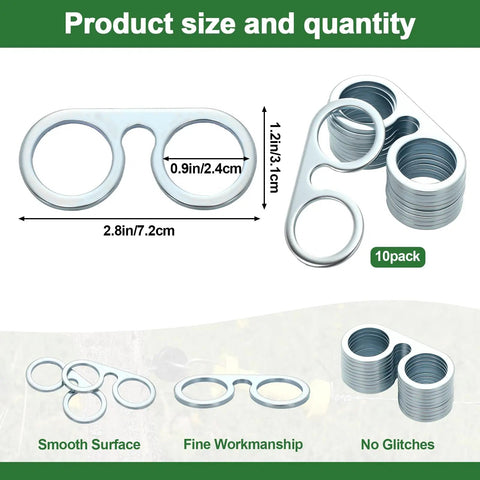 10 Piece T Post Gate Hook Set For Electric Fence High Tensile Ranch Farm And Property Heavy Duty Eyelet And Pin Lock Insulator Kit