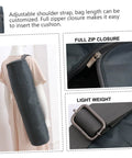 Large Capacity Yoga Mat Carrier Bag With Adjustable Shoulder Strap And Full Zip Closure Ventilated Waterproof Lining Pocket