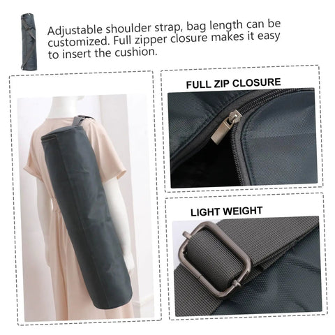 Large Capacity Yoga Mat Carrier Bag With Adjustable Shoulder Strap And Full Zip Closure Ventilated Waterproof Lining Pocket