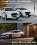 Level 2 EV Charger 24A 240V With 25Ft Cable NEMA 10-30P J1772 Non-Tesla Ready Home Garage Charging Station in use