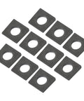Beveled Square M12 Washers Set, 10 Pack, 2 To 6.3 Mm Thick Carbon Steel Wedge Washers For Shim Leveling And Heavy Duty Fastener Support, Black