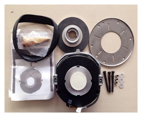 Pro Grade 230V 0.27A Electromagnetic Brake Assembly 2LM8100-7 components including motor, friction disc, and mounting hardware.