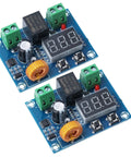 Two Pack Digital Dc Voltage Protector For 12 To 36 Volt Systems With Bright Lcd Readout Automatic Cutoff Switch and battery safeguard
