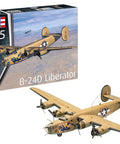 B 24D Liberator 1 To 48 Scale Unbuilt Plastic Model Kit With Detailed Cockpit And Interior Authentic Decal Set Aqua Color Unpainted
