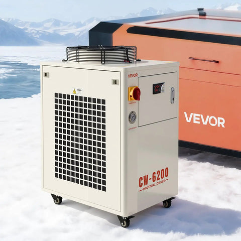 Heavy Duty Water Chiller Keeps Your CO2 Laser Chill And Running Smooth With 17060 Btu Cooling Power With Digital Display.