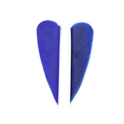 2 Inch Archery Fletching Feathers Dope Turkey Feathers Left Wing Right Wing Pack Of 50 For DIY Hunting Arrows Dark Blue Lightweight Balance