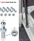 Heavy Duty 20 Inch 60lb Gas Struts With 10mm Ball Studs Direct Replacement Lift Supports For Truck Campers, RV Under Bed, Boat Lids, Floor Hatch Covers, Box Lids, 2 Pack, 4x 10mm ball studs and nuts