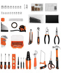 328 Piece Home Tool Set With Toolbox Storage Case And Drawer Organizer All In One Hand Tool Kit For DIY Projects And Home Repairs Includes Wrenches Sockets Screwdrivers Pliers And More shown laid out.