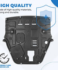 Dang Tough Engine Splash Shield For Kia K5 2021 To 2025 Heavy Duty Under Cover Guard shown from above, featuring thick black plastic construction.