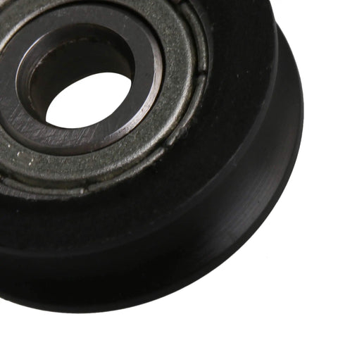 Beefed-Up U Type Groove Pulley Nylon Guide Roller Bearing Wheel Set 4 Pcs For Driving Equipment And Doors Windows, Smooth Low Noise Sliding, Heavy Duty Load Capacity Up To 63 Kg, 0.78 Inch By 0.19 Inch By 0.28 Inch, black U-groove nylon roller bearing