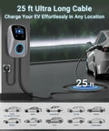 Top Tier Level 2 Electric Vehicle Charger For Tesla And All J1772 Models 48 Amp 240 V with 25 ft ultra long cable
