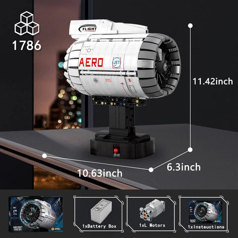 Realistic Turbofan Aircraft Engine Model Kit With Motor Build Your Own Engine STEM Project For Teens And Adults 14 Plus 1786