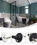Toilet seat hinges 6 pack top fix soft release quick fit replacement shown with modern bathroom setup.