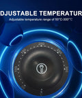 Adjustable temperature control dial for Top Rated Kuybtu Electric Grill, showcasing range from 50°C to 300°C.