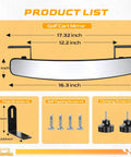 Universal Heavy Duty Golf Cart Rear View Mirror Offering Crystal Clear Panoramic Vision With Smooth 270 Degree Rotation dimensions and mounting accessories.