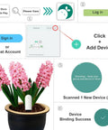 4 In 1 Soil Moisture Meter Plant Water Monitor With Bluetooth For Indoor Plants, Tracks Moisture Temperature Light And Fertility, Syncs With Flower Care And Mi Home Apps, Easy Hygrometer Sensor For Home Garden on potted plant