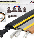 Heavy Duty Floor Cable Management Protector Tubing For Home Gym And Warehouse Cords, Non Slip Wire Hider Organizer Cover