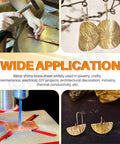 10 Piece Brass Strip Assortment Kit With Handy Brass Shim Sheets For Metalworking And DIY Projects, various applications shown.