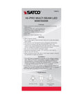 Hi-Pro Multi-Beam LED Lamp packaging showing specifications and safety warnings.