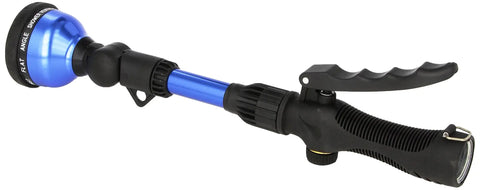 14 Inch Front Trigger Hose Spray Wand with 10 Adjustable Patterns for Easy Watering, lightweight metal construction with rubber grip