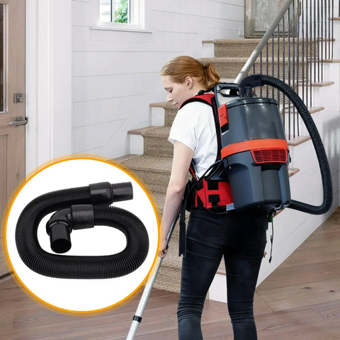 Backpack Vacuum Hose Compatible With Popular Backpack Vacuums Like Super Coach And Mode 6 Replacement in use on stairs