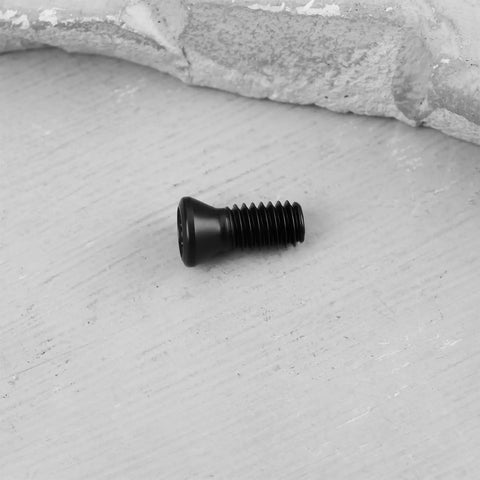 10 Piece Pack Of Heavy Duty Black Carbon Steel M4X10MM Torx Screws Featuring T15 Drive And 12.9 Grade Build on wood surface.