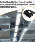 2 Inch V Cut Duct Board Tool For HVAC Foldable Joint Duct Sheet Cutter With V Groove Heavy Duty Sled Frame Black Finish