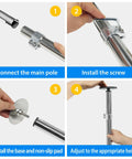 Installation steps for Heavy Duty Adjustable Stainless Steel Undermount Sink Brackets Kit For Kitchen And Bath, 17.8 To 31 Inch