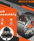 Rear Wheel Hub And Bearing Assembly Fits Pontiac Vibe 2003 2008 Toyota Celica 2000 2005 Corolla Matrix Prius 2004 2009 Scion tC 2005 2010 ABS 5 Lug FWD, featuring easy installation details in an illustrative view.