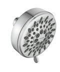 Ignite Chrome Five Function Shower Head With 2.5 GPM High Pressure Spray detailed view showing spray nozzles and chrome finish