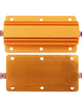 Heavy Duty 200W Resistor With Aluminum Housing 4 Ohm Rating Rock Solid Industrial Grade Part Built To Last For Power Supplies, Sensors, Elevators, Stage Audio And Other High Demand Equipment, orange aluminum chassis mount