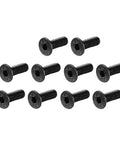 Heavy Duty M4 Countersunk Hex Socket Screws 12 Millimeter 10.9 Grade Carbon Steel Flat Head Machine Fasteners 50 Piece Pack arrangement