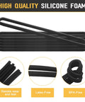 Food sealer gasket set; six-pack black silicone foam gaskets for vacuum sealers, compatible with GERYON E2900/E2901.