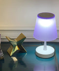 Purple Kids Table Lamp For Bedrooms And Nurseries With USB Charging Port Cute Bedside Nightstand Light 3 Level Touch Dimmer