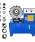 Top Tier Yokoma Electric Hydraulic Hose Crimping Machine For Professionals with 14 durable dies and control panel, fits 0.2-4 inch hoses.