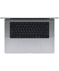 2023 MacBook Pro Laptop Featuring Sick M2 Pro Specs And Smooth 16 Inch Retina XDR Screen 16GB Memory 1TB Fast Storage In Clean Space Gray Build Different For Creators Who Demand Top Tier Workflow And Zero Hassle All Week Long - top view of keyboard and touchpad.