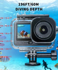 Waterproof Case For Osmo Action 6 Camera With Anti Fog Underwater Housing, Full Metal Frame, Quick Release Lock, 60M Depth shown