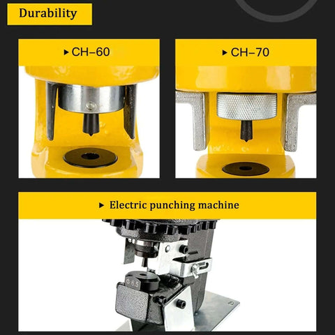 8-Piece Hydraulic Oval Hole Punch Die Set For CH-70 And CH-60 Punching Machines, electric punching machine parts, durability features