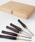 Five Piece HSS Wood Turning Tools Set With Mini Lathe Chisels And Wooden Box for Pen Turning and Small Projects pre sharpened