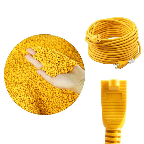 Heavy Duty Outdoor Extension Cord 25 Ft 14/3 SJTW Yellow Copper Conductors ETL Certified Flame Retardant Molded Plug 15A 125V 1875W