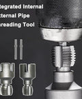 Dual Function Pipe Threading Tool For 1/2 And 3/4 Inch Pipes, Internal And External Thread Cutter with electric drill