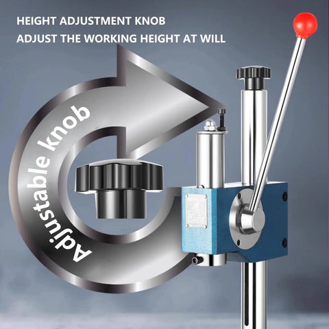 Heavy Duty Arbor Press Manual Benchtop Metalworking with adjustable height knob for precise operations and heavy-duty construction.